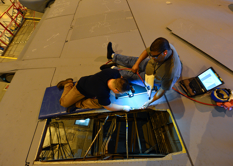 Illustration for article titled This Massive Hangar Bay Is Where The USAF Gives Its Biggest Jet A Tune-Up